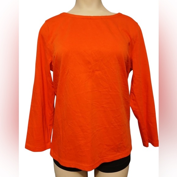 J.Crew Orange Women's Top with Back Tie Detail - Picture 6 of 14